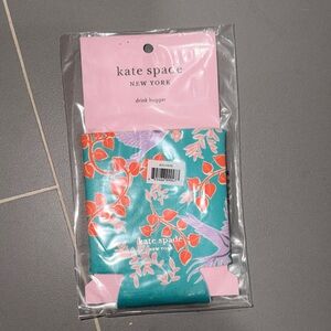 Kate Spade Teal and Red Floral Drink Hugger